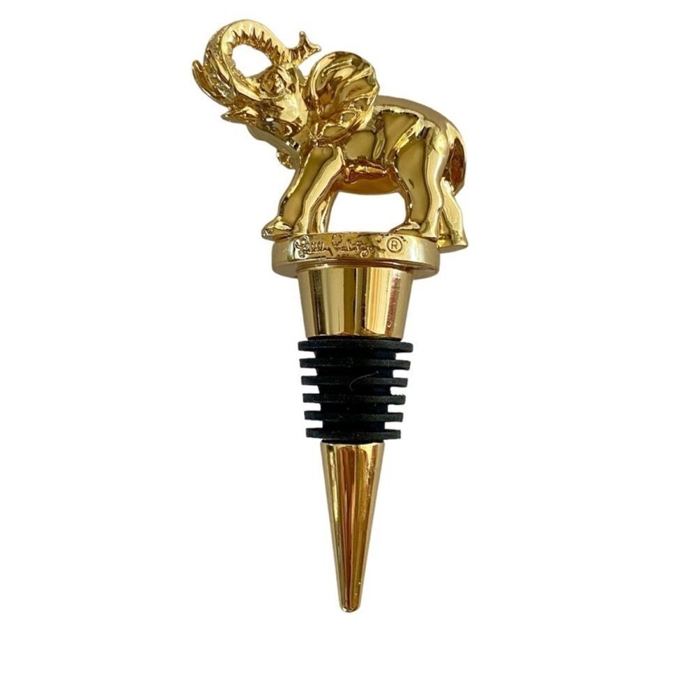 Lilly Pulitzer Gold Elephant Bottle Stopper New